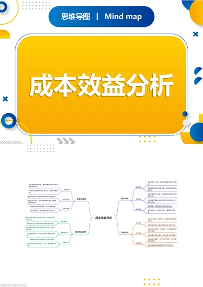 成本效益分析职场思维导图