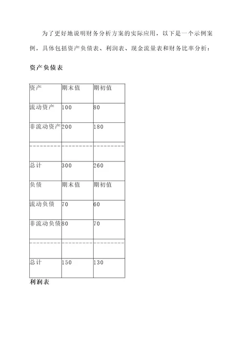 贷款公司财务分析方案