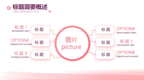 粉色创意公司1周年庆ppt模板活动策划方案