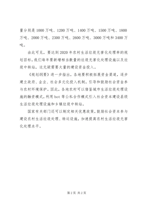 关于农村生活垃圾处理的建议 (2).docx