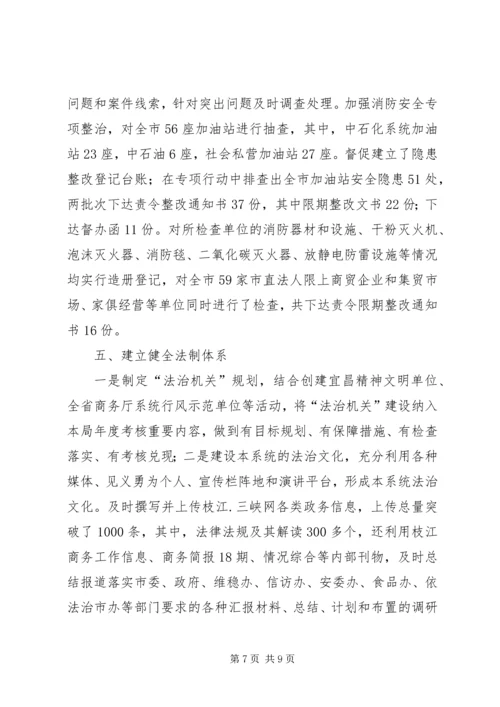 商务局XX年依法行政工作报告苏州商务局 (3).docx