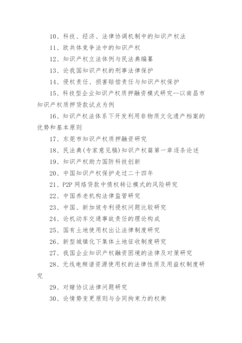 硕士法学毕业论文题目.docx