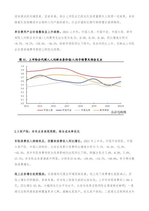 保险行业中报综述-渠道改革初见端倪-投资将成胜负关键.docx