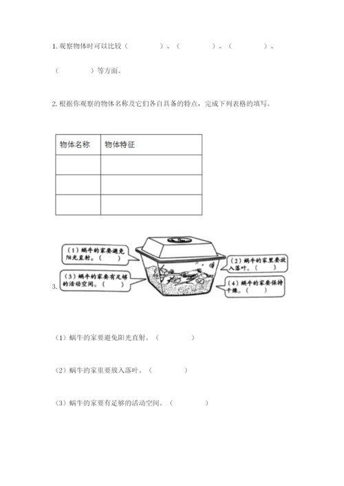 教科版一年级下册科学期末测试卷附答案（研优卷）.docx