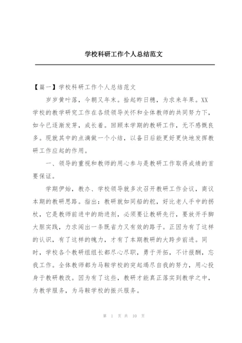 学校科研工作个人总结范文.docx