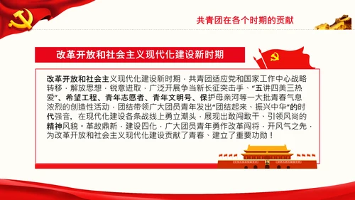 在庆祝共青团成立100周年大会上的讲话PPT