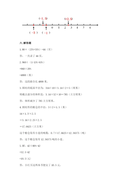 沪教版数学六年级下册期末检测试题附参考答案（预热题）.docx