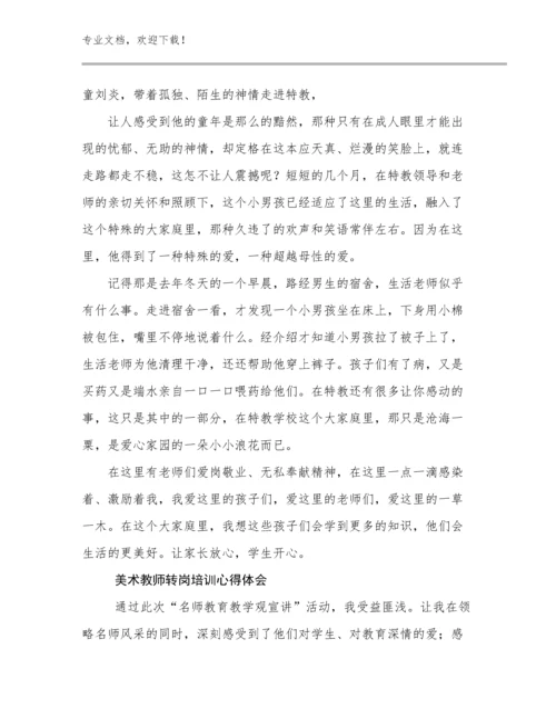 最新美术教师转岗培训心得体会例文28篇合辑.docx
