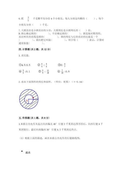 人教版六年级上册数学期末考试卷精品（网校专用）.docx