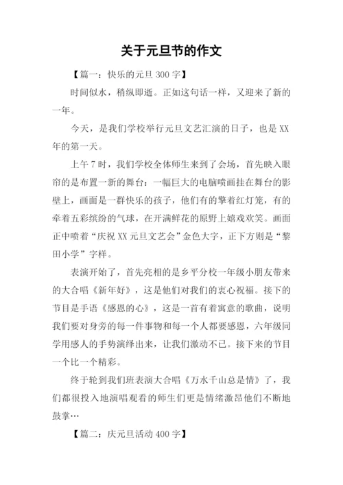 关于元旦节的作文.docx
