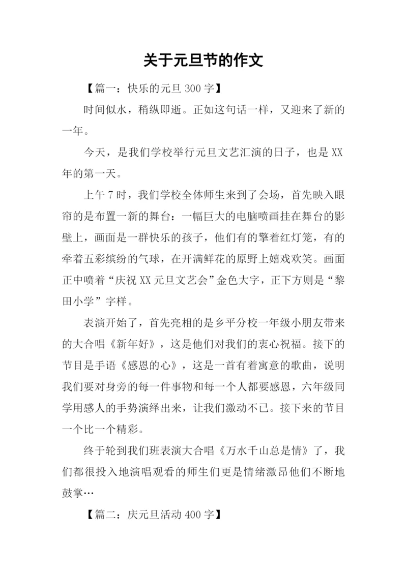 关于元旦节的作文.docx