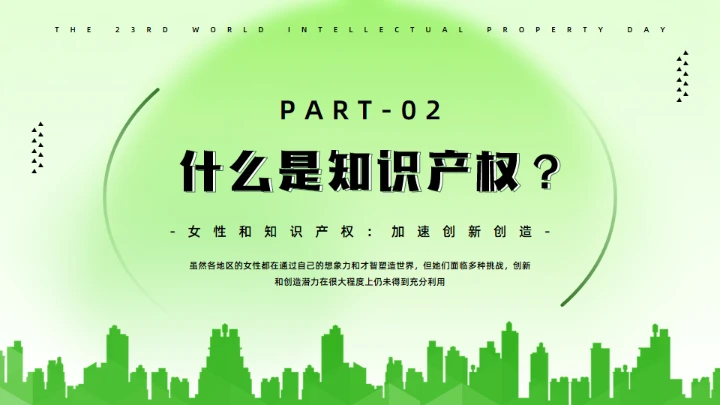 世界知识产权日，保护知识产权知识通用PPT模板