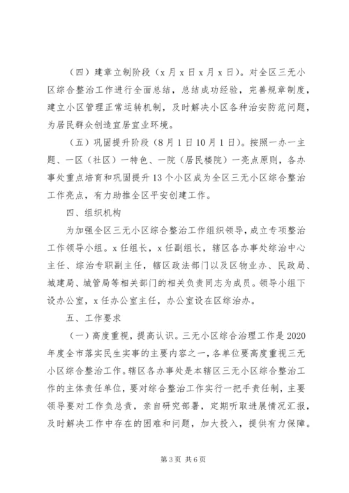 “三无”小区综合整治活动实施方案.docx