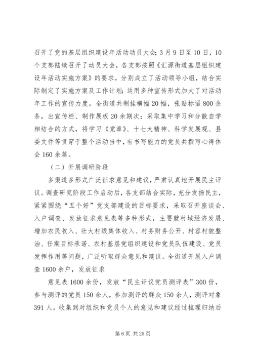 基层组织建设年活动工作汇报.docx