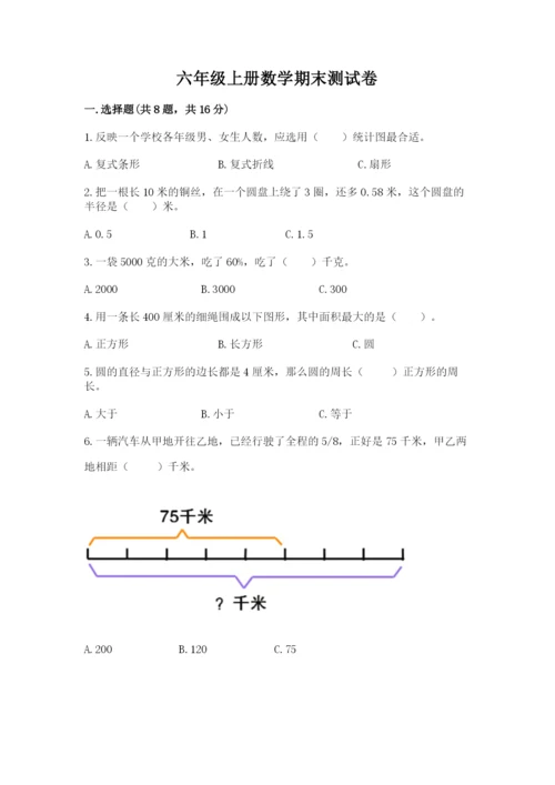 六年级上册数学期末测试卷含完整答案【典优】.docx
