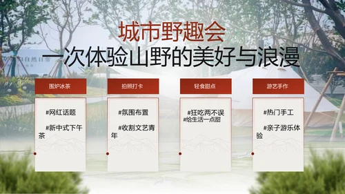 城市露营计划活动推广方案通用PPT模板