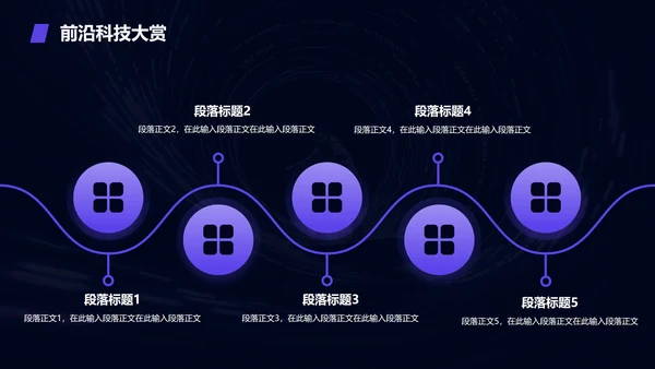 紫色科技风渐变创新创业大赛PPT模板