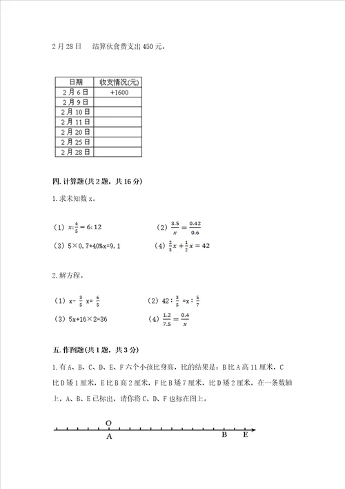 小学六年级下册数学 期末测试卷含完整答案夺冠