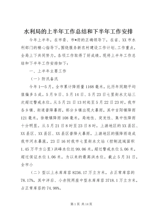 水利局的上半年工作总结和下半年工作安排.docx