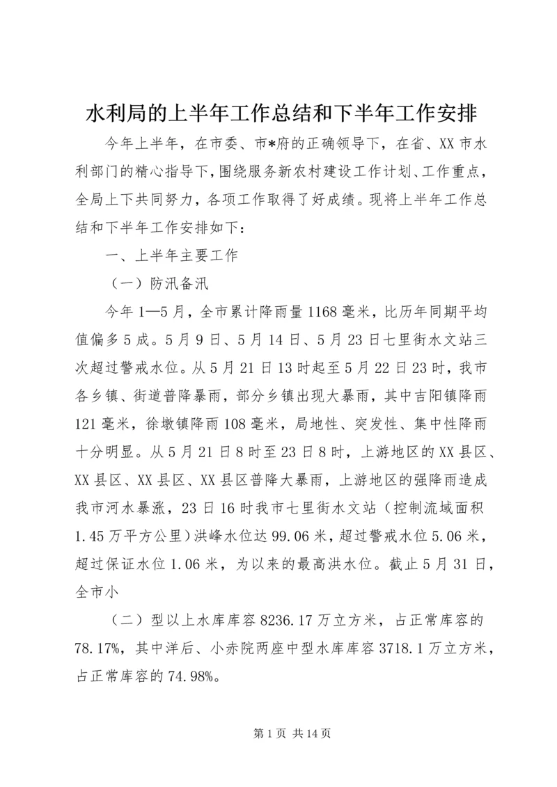 水利局的上半年工作总结和下半年工作安排.docx