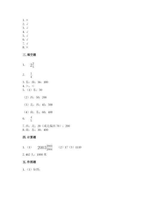 人教版六年级上册数学期中考试试卷带答案（实用）.docx