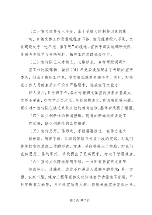 乡镇调研及宣传工作调研报告.docx