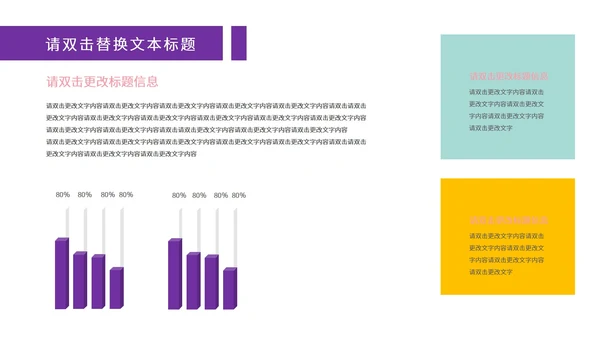 紫色清新简约风数据报告PPT模板