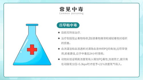简约风急救中毒知识培训PPT模板护理
