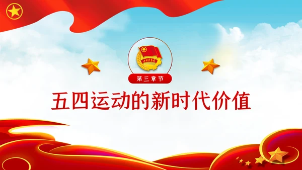 纪念五四运动101周年弘扬五四精神PPT团课PPT