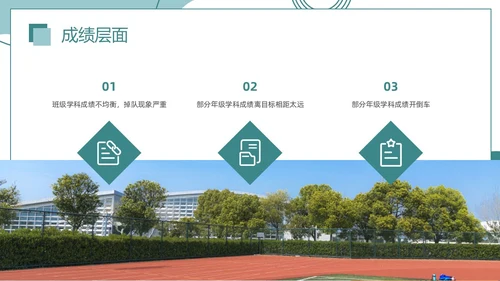 莫兰迪色简约风格绿色期末成绩总结主题班会通用PPT