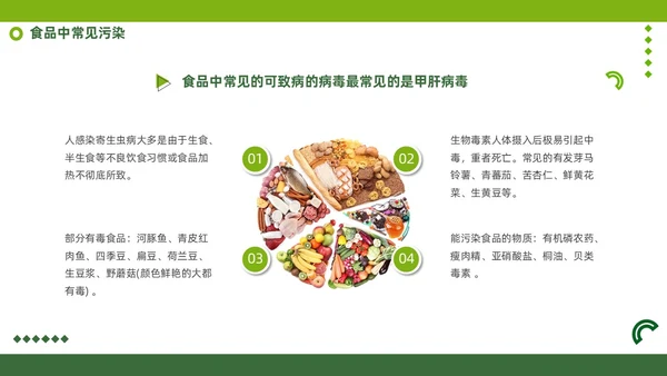 绿色商务风食品安全知识培训PPT全国食品安全法宣传周