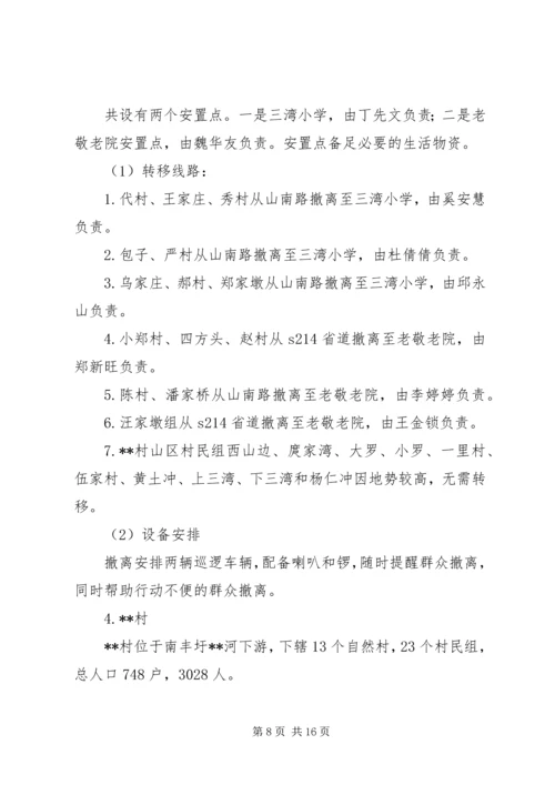 乡镇防汛人员疏散转移应急方案.docx