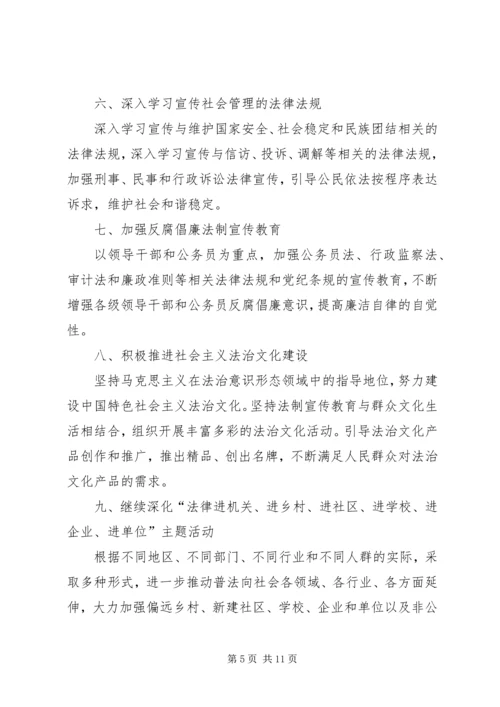 六五普法的内容、指导思想和主要目标.docx