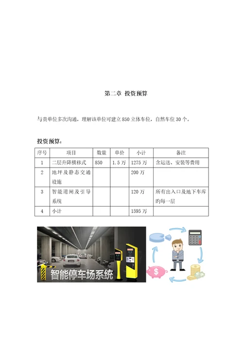 广场立体车库投资合作专题方案