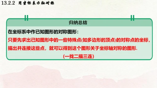 人教版数学八年级上册13.2.2  用坐标表示轴对称课件（共21张PPT）