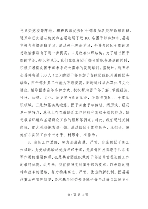 共青团干部队伍建设的调查与思考团县委解放思想调研文章.docx