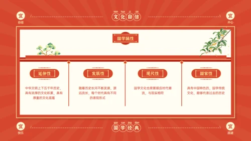 弘扬国学经典传承中华文化醒狮狮子头通用PPT模板