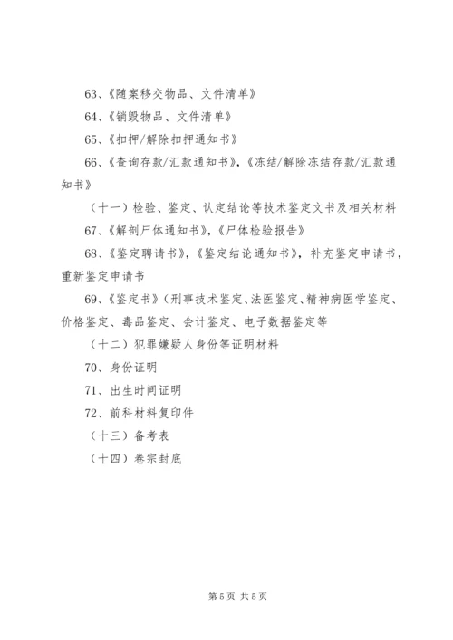 公安机关办理刑事案件卷宗材料排列顺序 (3).docx