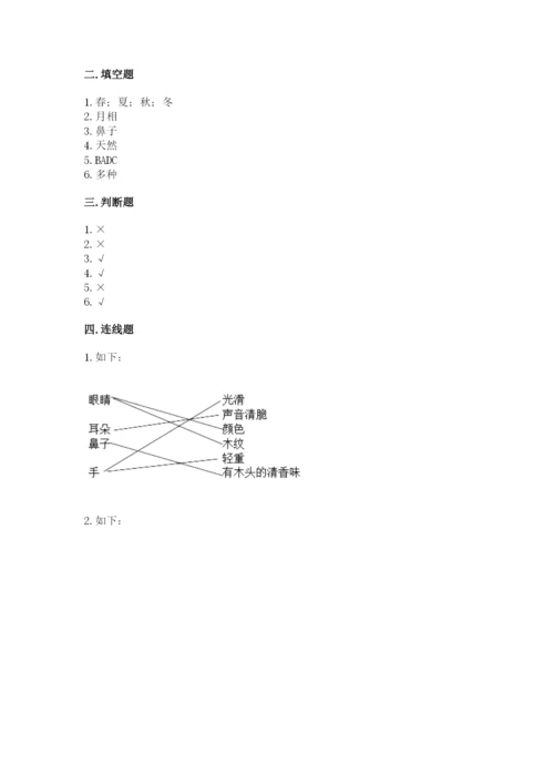 教科版二年级上册科学期末测试卷（典优）.docx