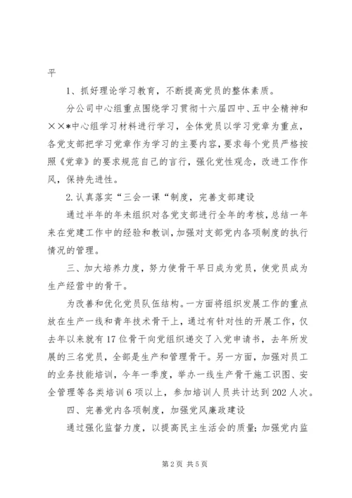 公司党建思想工作经验总结.docx