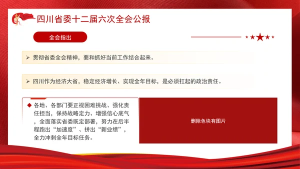 四川省委十二届六次全会公报全文学习党课PPT课件