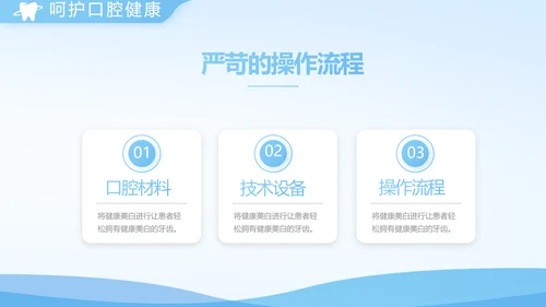 蓝色医疗牙科口腔年年终总结PPT