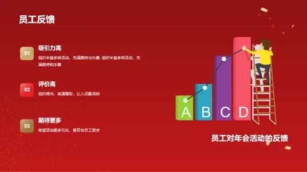 红色简约璀璨年会共襄盛举PPT模板
