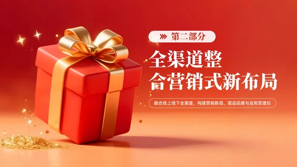 红色系简约国庆促销企业内部会议PPT模板