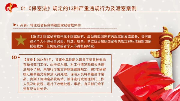 保密警示教育PPT典型泄密案例教育学习
