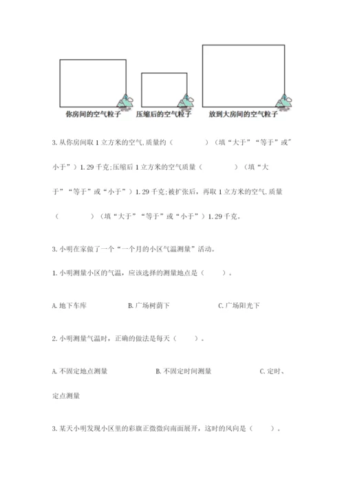 教科版小学三年级上册科学期末测试卷【网校专用】.docx