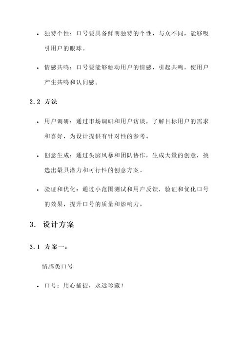 拍照口号公司设计方案