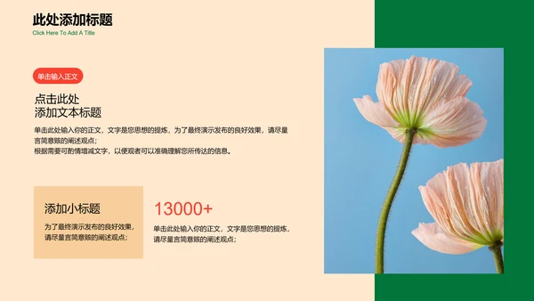 彩色小清新插画通用总结汇报PPT演示模板