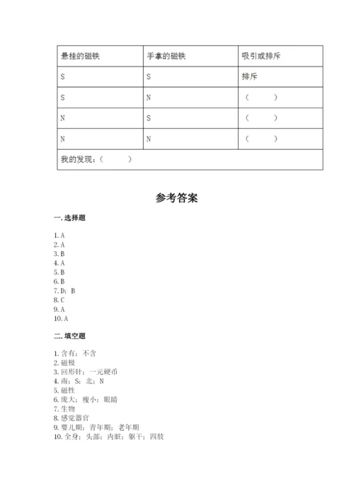 教科版小学科学二年级下册期末测试卷及答案1套.docx