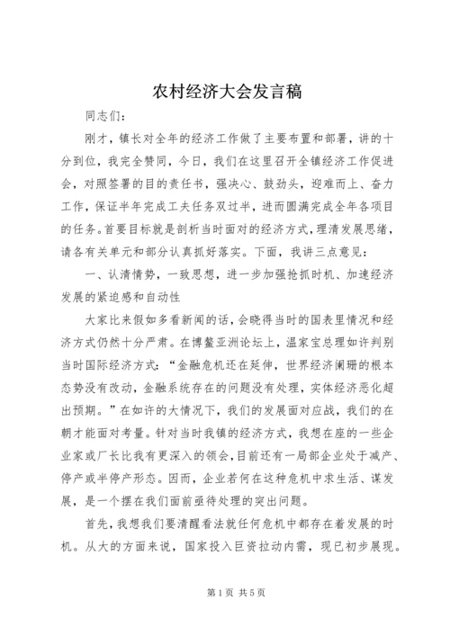 农村经济大会发言稿.docx